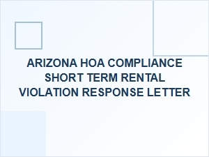 Responding to Arizona Hoa Short-Term Rental Violations