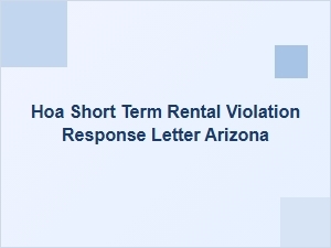 How to Respond to an Hoa Short-Term Rental Violation in Arizona
