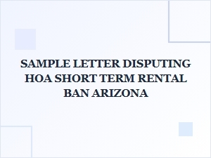 How to Dispute an Hoa Short-Term Rental Ban in Arizona